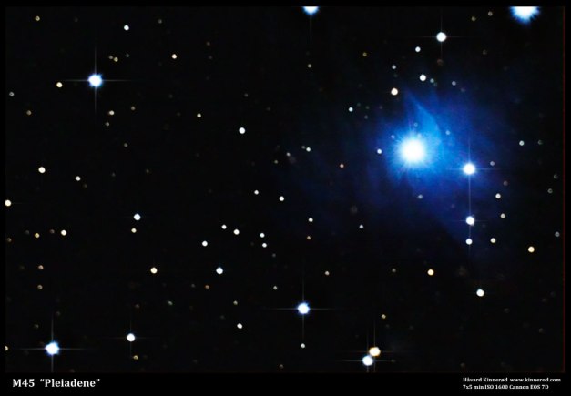 Date: 19.11.2012 Location: Backyard, Asker, NO Camera: DSLR Canon EOS 7D Optics: Celestron SCT 8″ 2000mm f10 Exposure: 7 x 5 min lightframes no darkframes Bias Flats ISO: 1600 Guiding: Celestron NexGuide Post processing: MaxIm DL, PhotoShop CS5